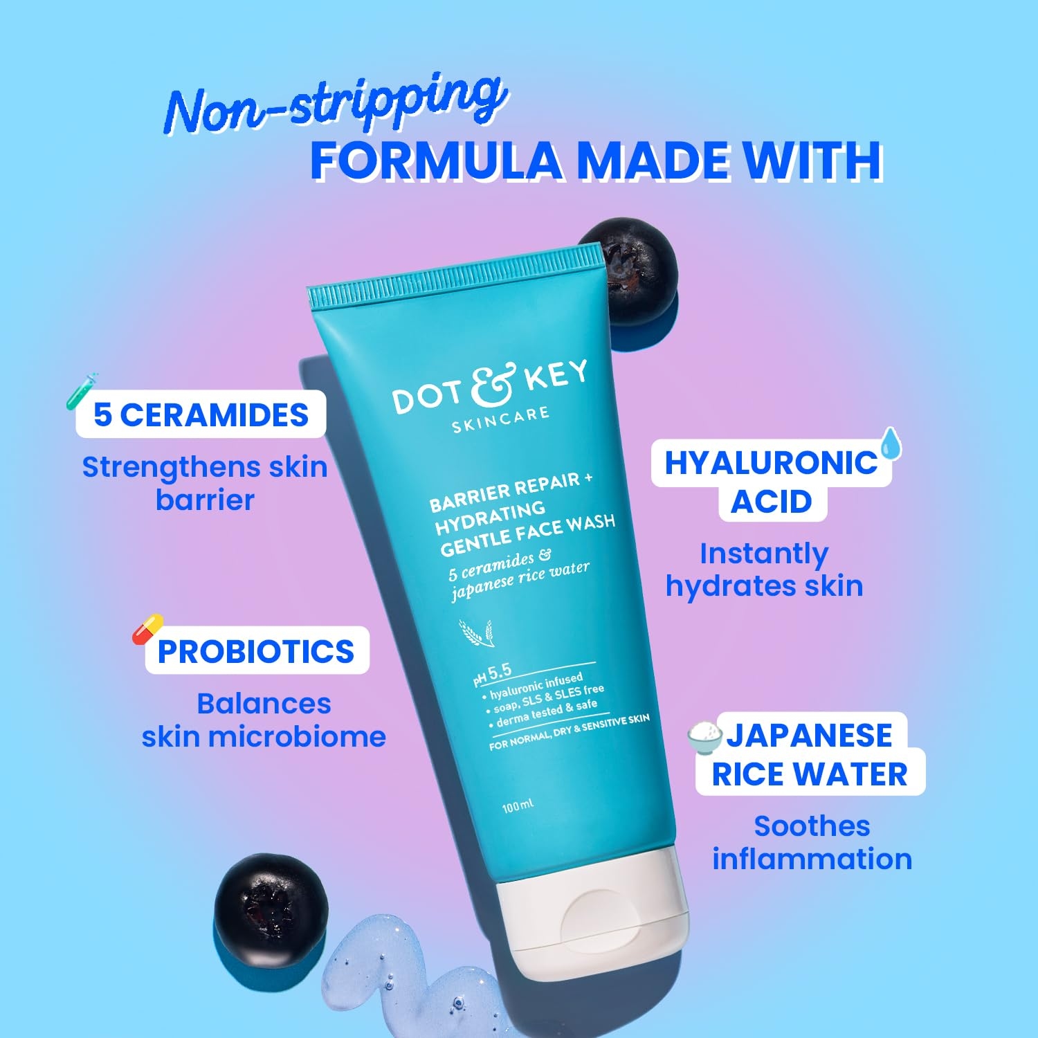 Dot & Key Barrier Repair + Hydrating Gentle Face Wash With Probiotic 3