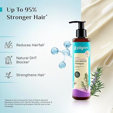 Pilgrim Spanish Rosemary & Biotin Anti Hairfall Shampoo 200ml 3