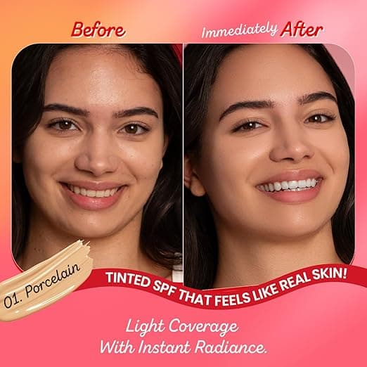 Dot & Key Strawberry Dew Tinted Sunscreen In-Vivo Tested SPF 50+ PA++++ With New-Age UV Filters, Brightens & Protects Skin, Ultra-light, Blends Easily, With Niacinamide, Natural Finish, Non-Sticky| 50ml 2