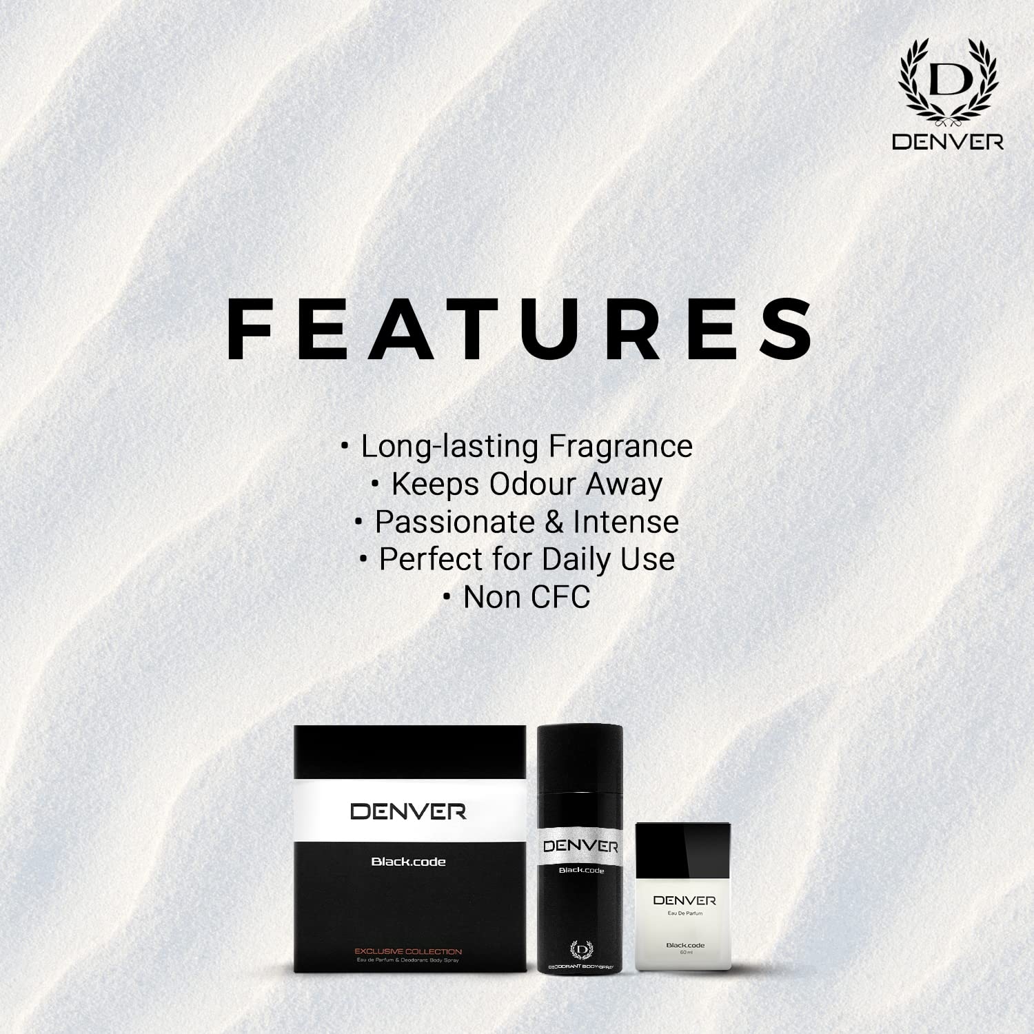 Denver Sporting Club Black Code Perfume and Deo Combo Set 7