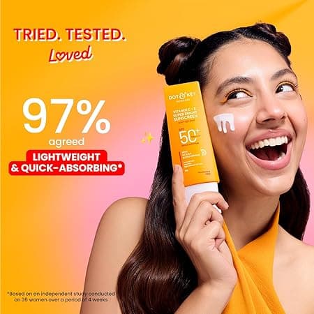 Dot & Key Vitamin C+E Super Bright Sunscreen Spf 50 Pa+++ - 50g & Dot & Key Vitamin C + E Super Bright Gel Face Wash | For Normal Skin | Skin Care Combo | For Women & Men 5