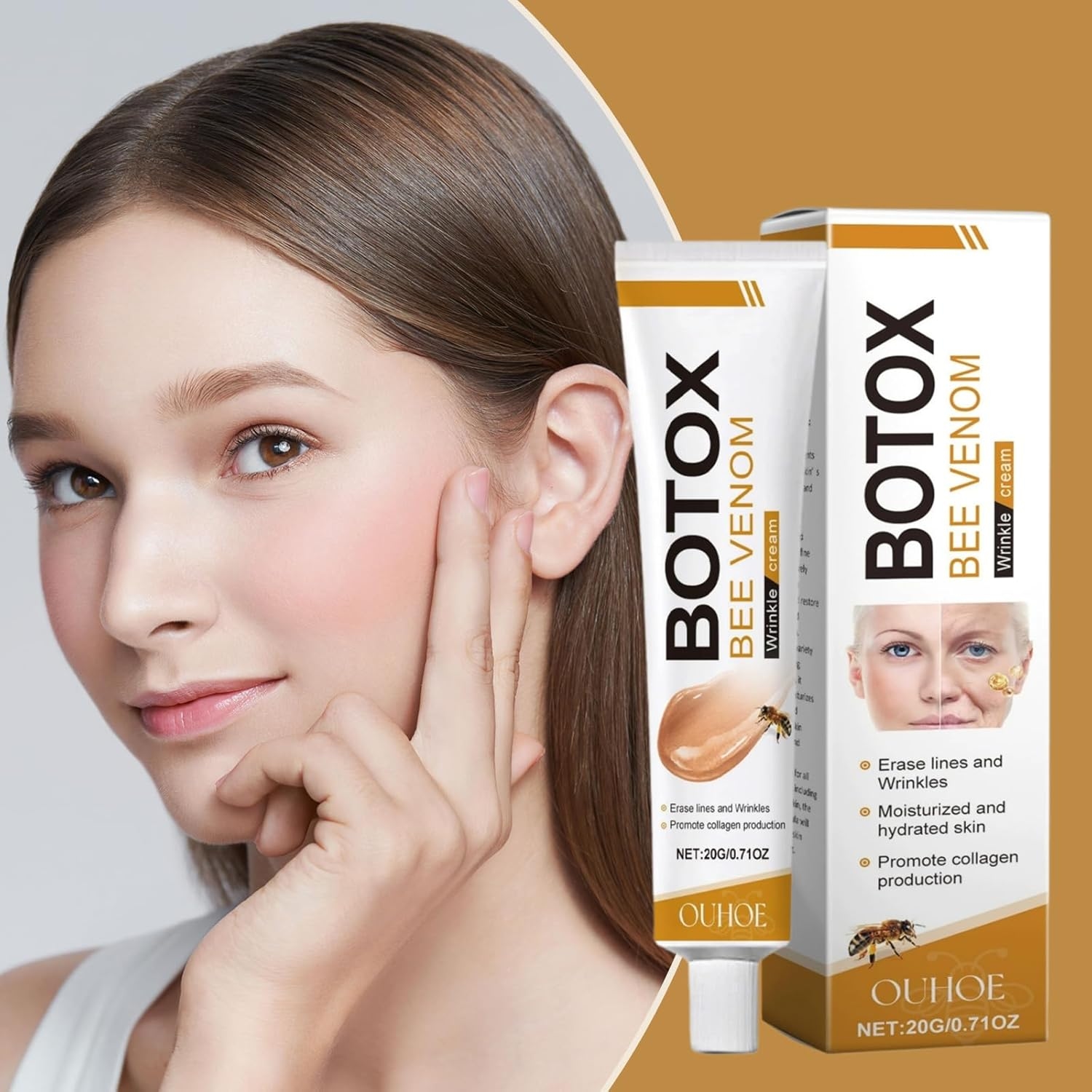 OUHOE Botox Bee Venom Wrinkle Removal Cream,20g 1
