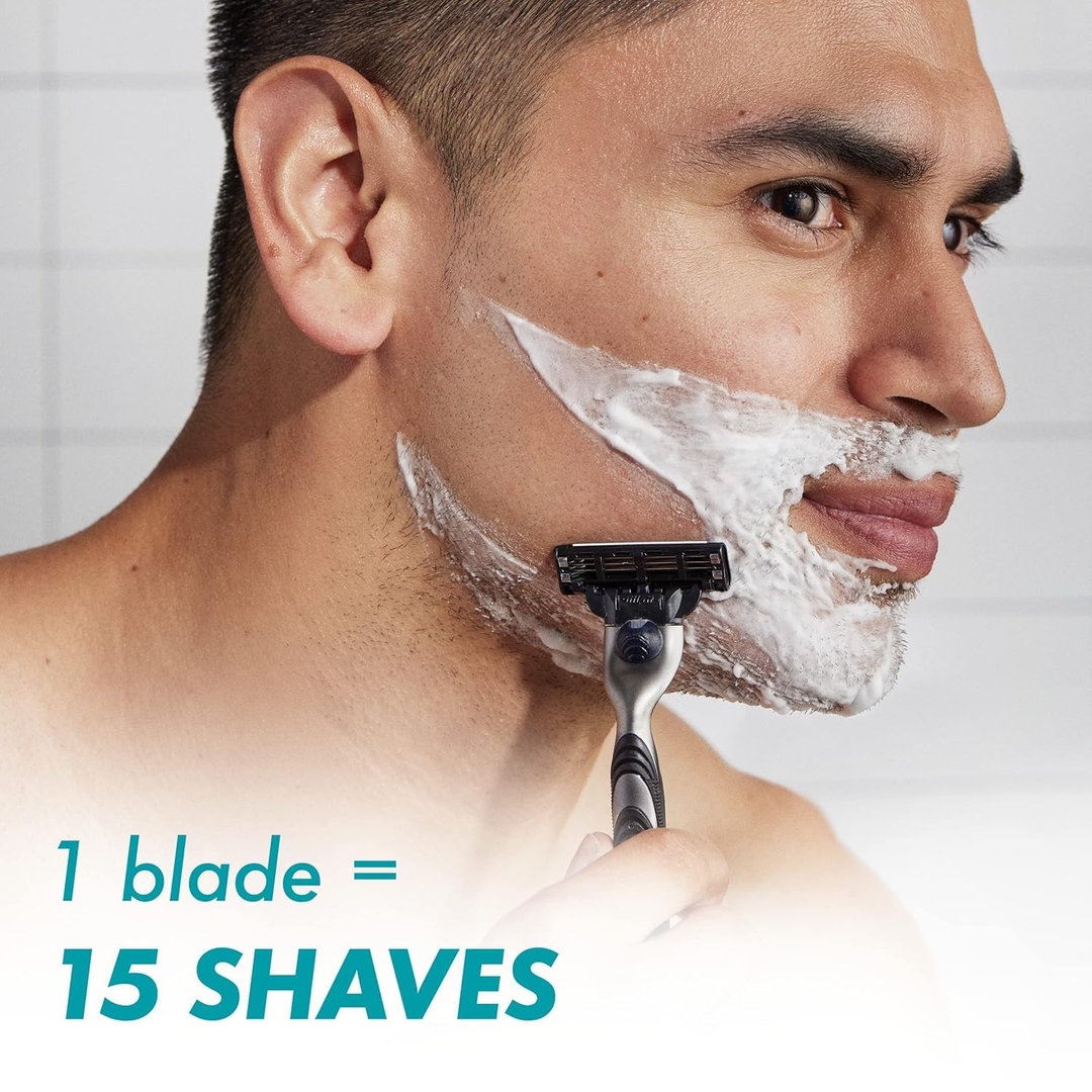 Gillette Mach3 Razor Refills for Men, 8 Razor Blade Refills 3