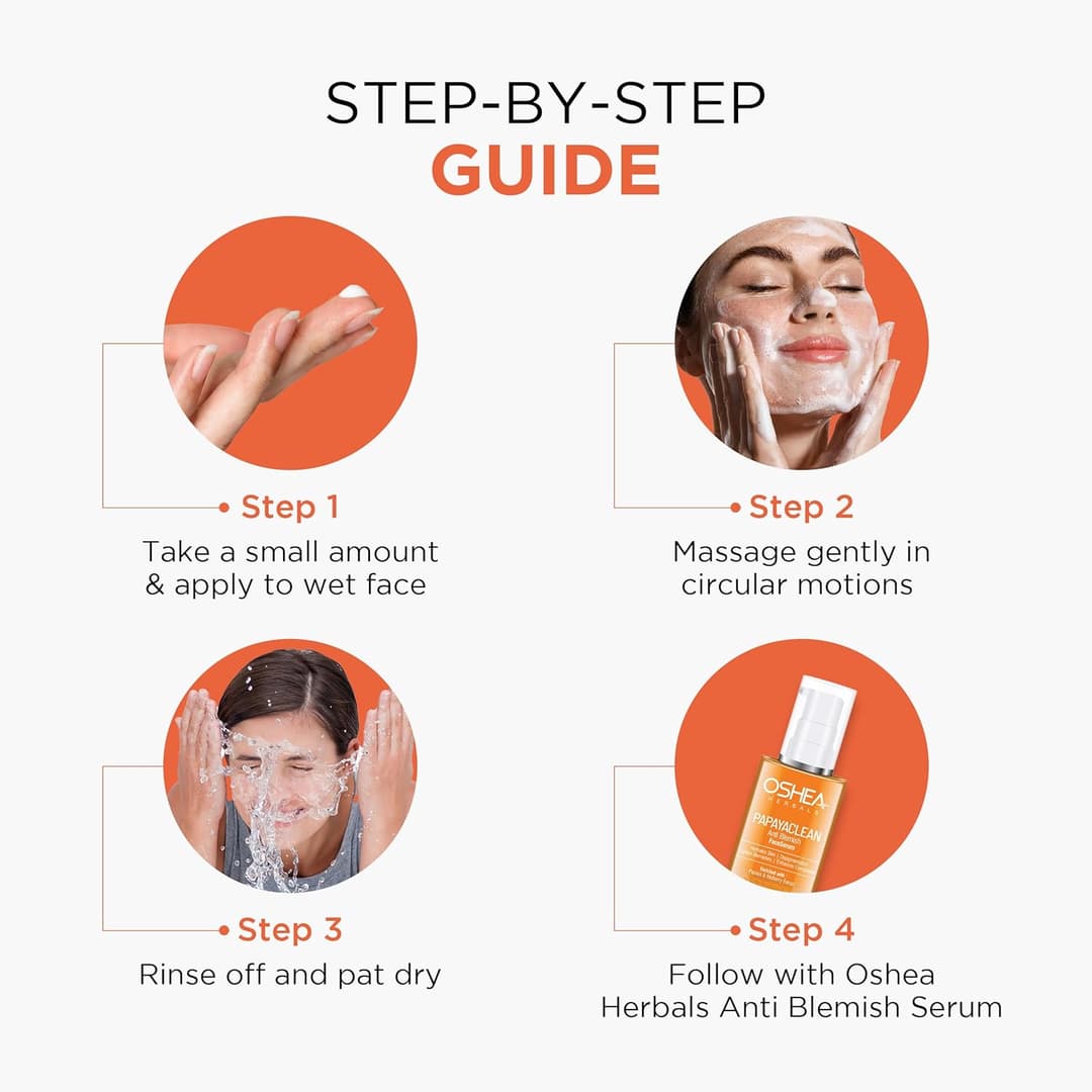 0shea Herbals Papayaclean Anti Blemishes Face Wash 4