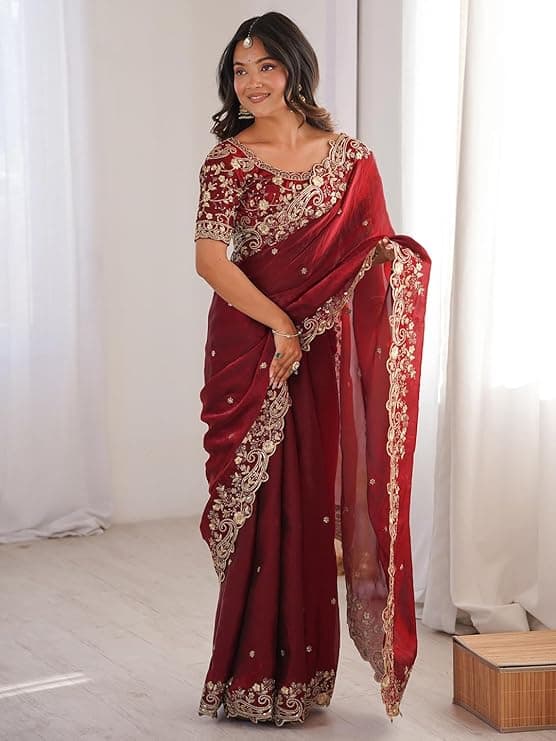 Jari Work Saree Fendy Havy work