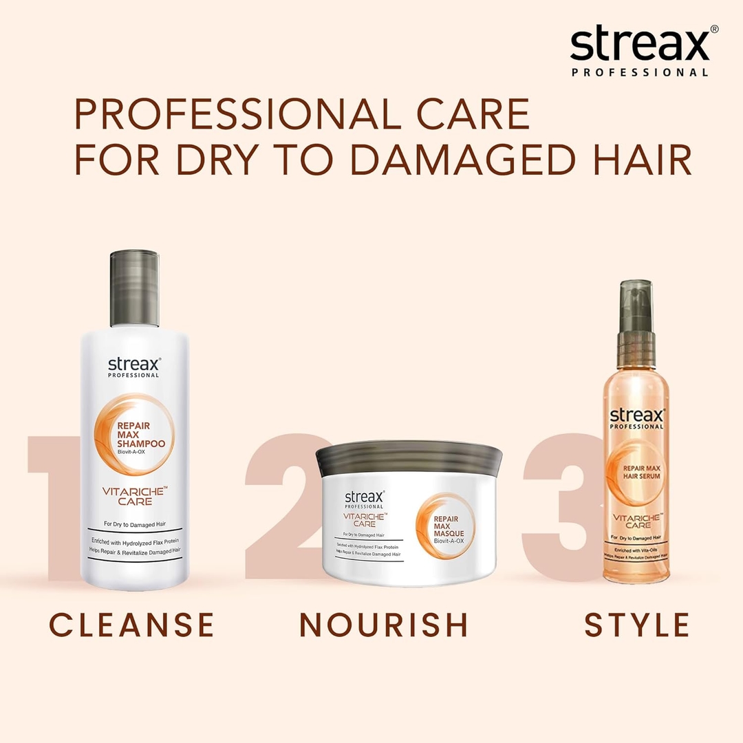 Streax Professional Vitariche Care Repair Max Masque - 500g 7