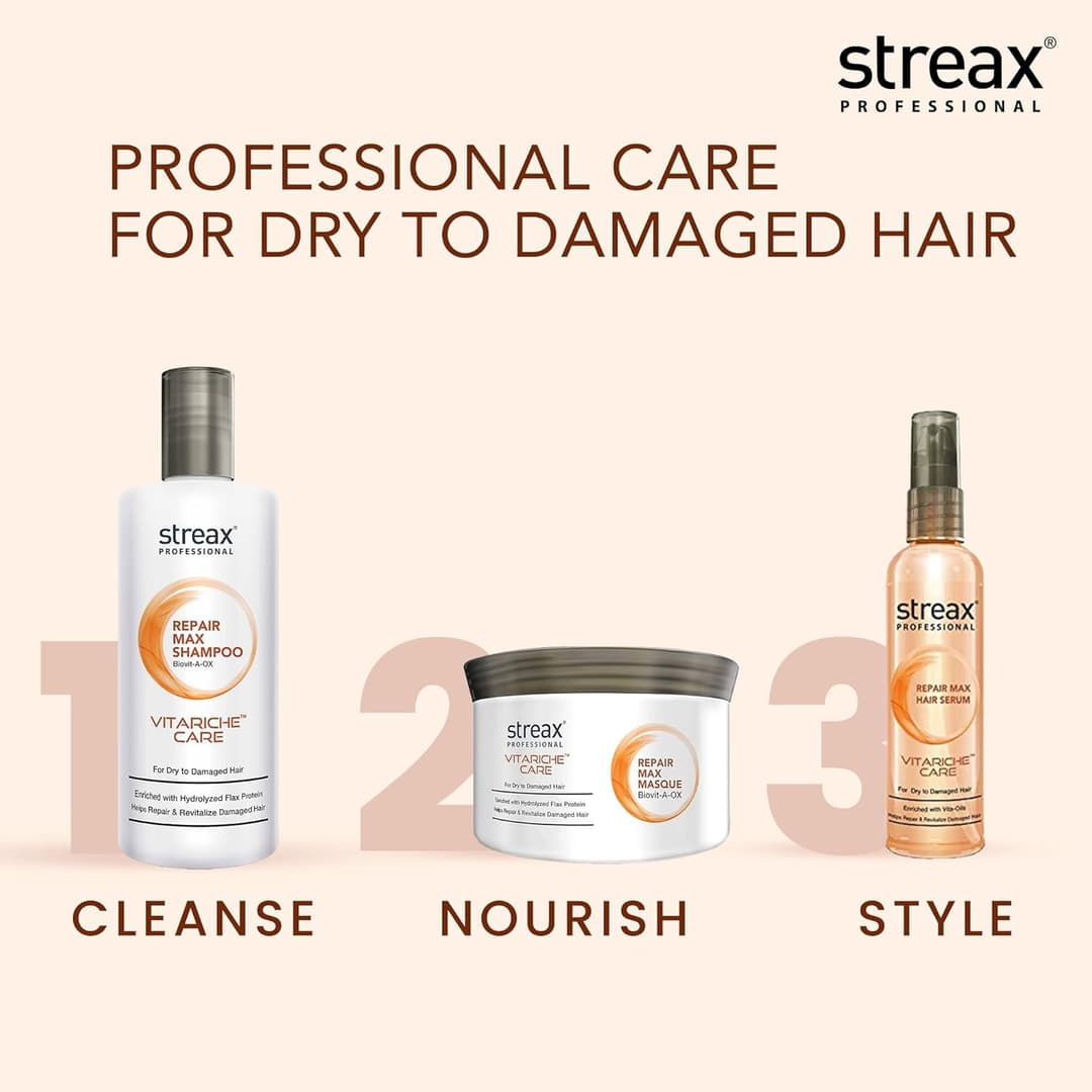 Streax Professional Vitariche Care Repair Max Masque - 500g 6