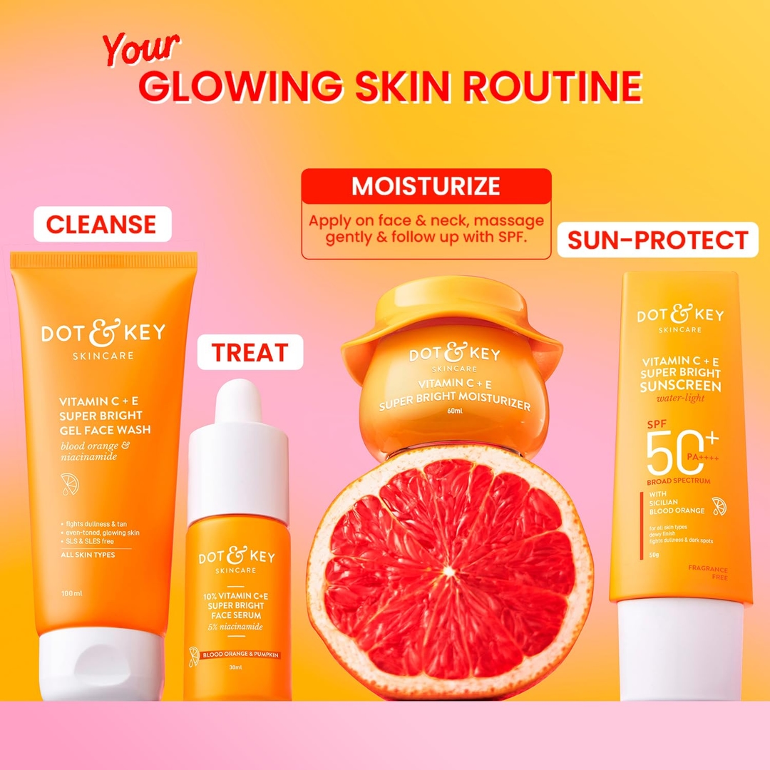 Dot & Key Vitamin C + E Sorbet Super Bright Moisturizer For Face | Vitamin C Face Moisturizer|Reduces Skin Dullness|Oil Free & Lightweight | For All Skin Types | 60Ml 3