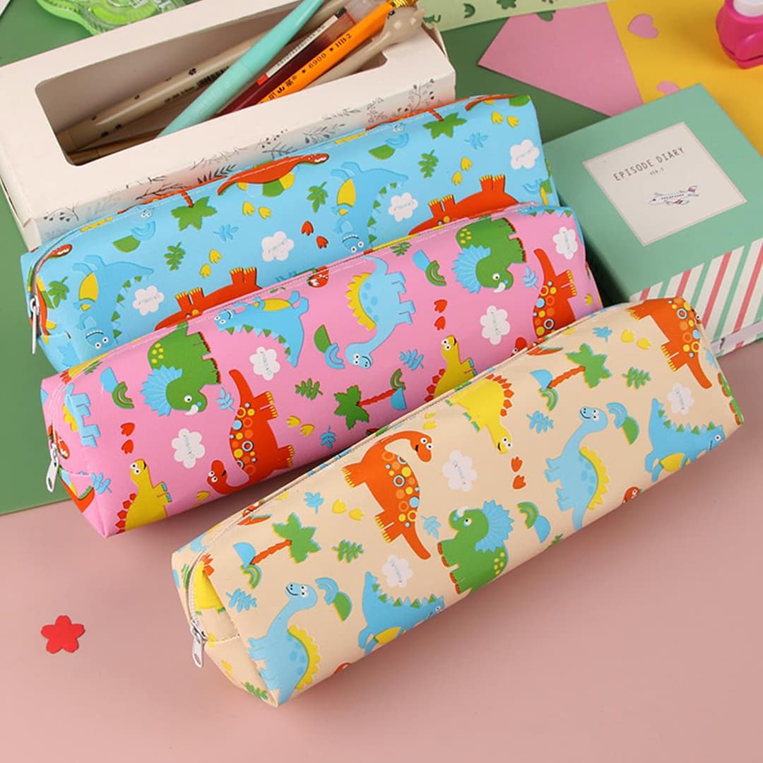 Print Pencil Pouch Pencil Organizer Bag for Pens, Crayons, Stationery, Tools, Color Pens (Random Color)