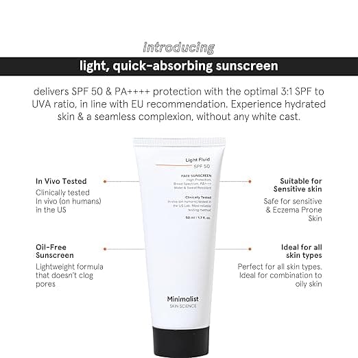 Minimalist Light Fluid SPF 50 Sunscreen 1