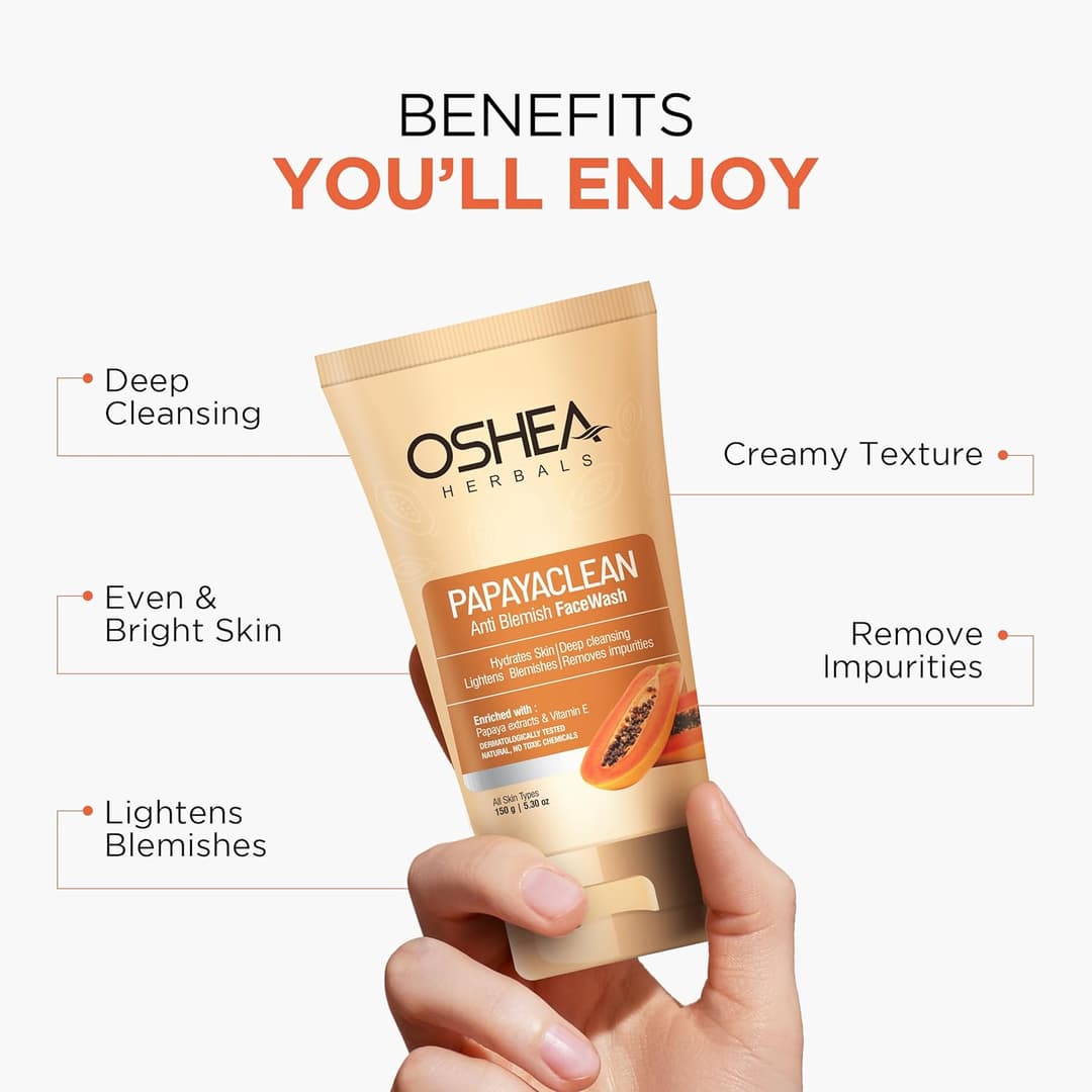 0shea Herbals Papayaclean Anti Blemishes Face Wash 3