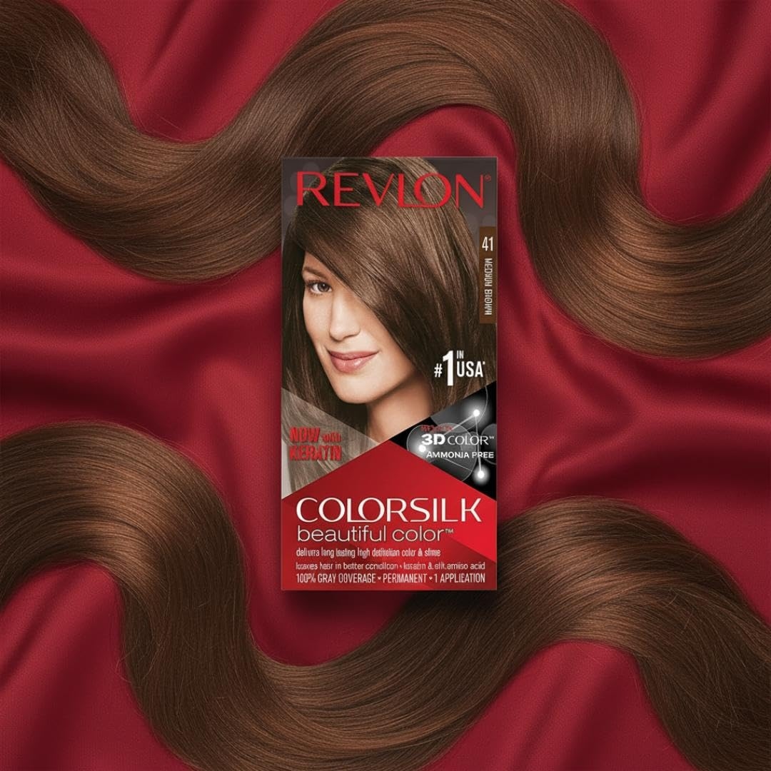 Revl0n Color Hair Color 4N Medium Brown (40ml+40ml+11.8ml) 2