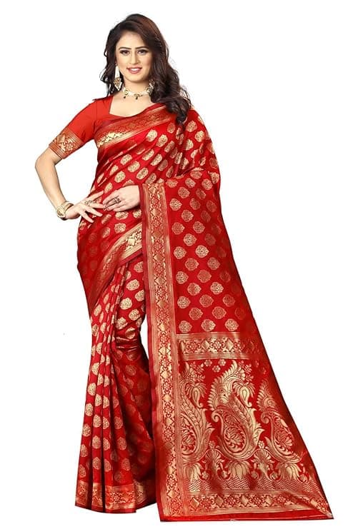 Women's Banarasi Saree Pure Kanjivaram Silk Saree Soft new ladies 2023 Design Wear Pattu Sarees