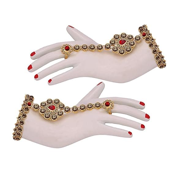 Wedding Designer Gold Plated Dulhan Choker Bridal Set with sheeshpatti for Girls & Women 4