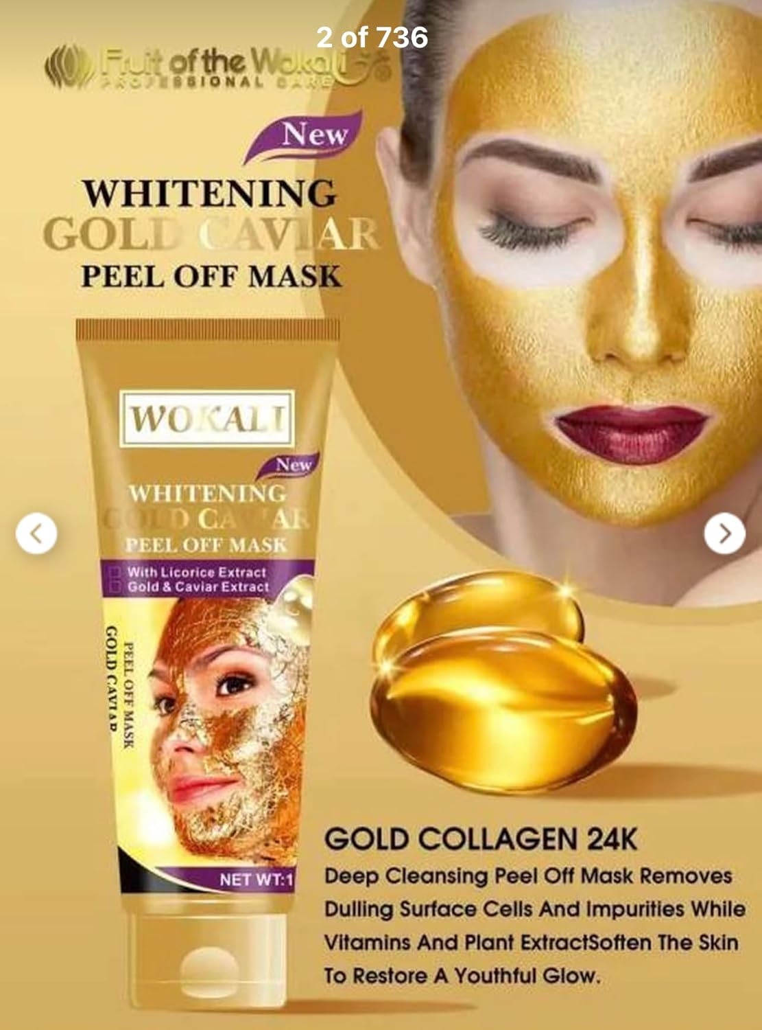 Gold Caviar Peel off Mask || Glowing, Brightening & Radiant skin 2