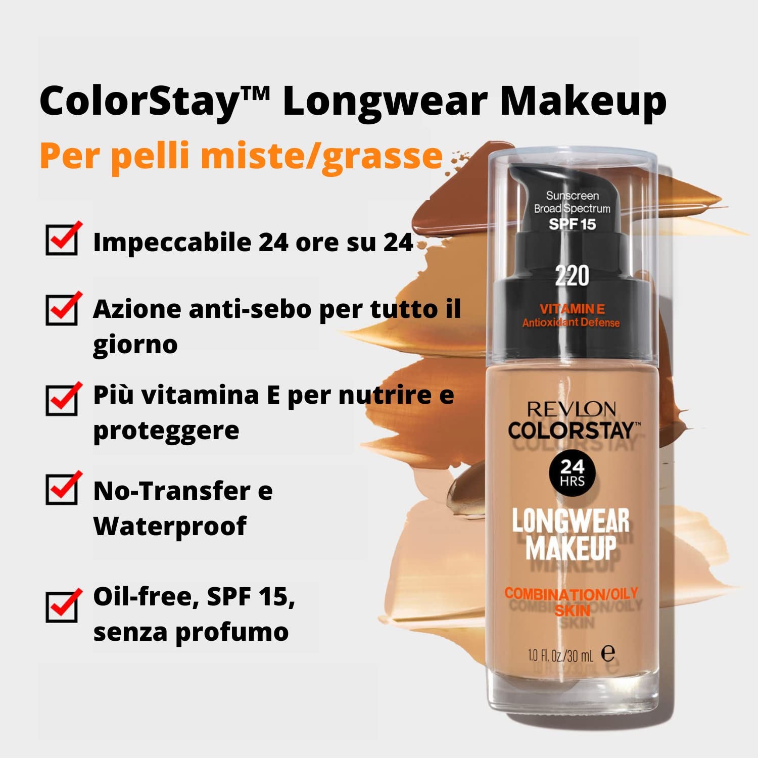 REVL0N ColorStay Makeup Foundation for Normal/Dry Skin SPF 20 - 250 Fresh Beige 3