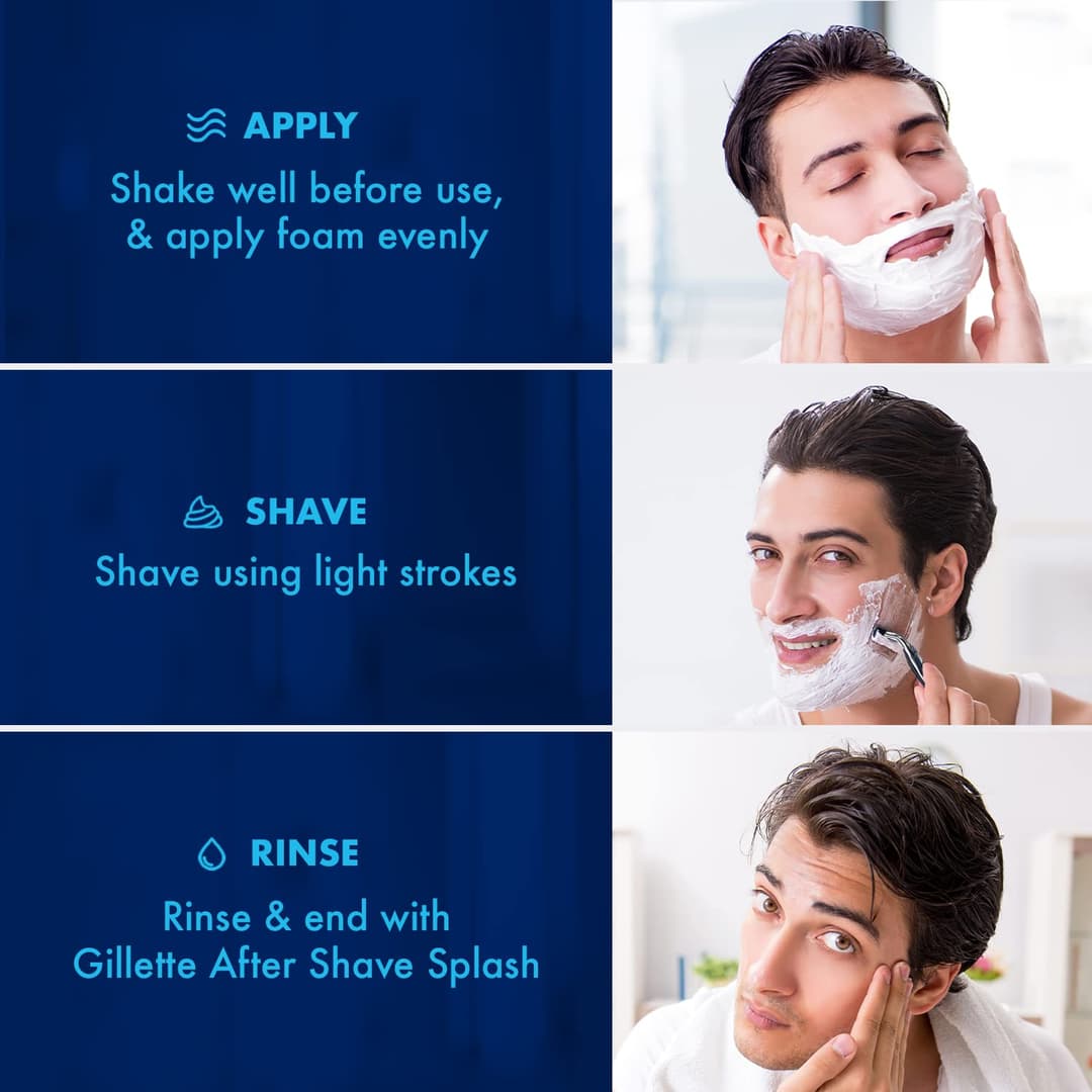 GlLLETTE Classic Sensitive Shave Foam - 418g 4