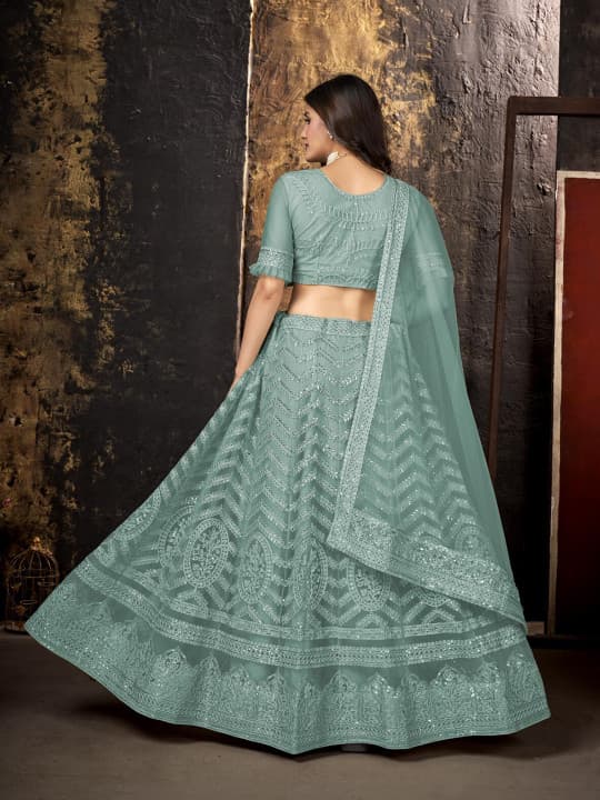 Semi-Stitched Lehenga & Blouse With Dupatta 1