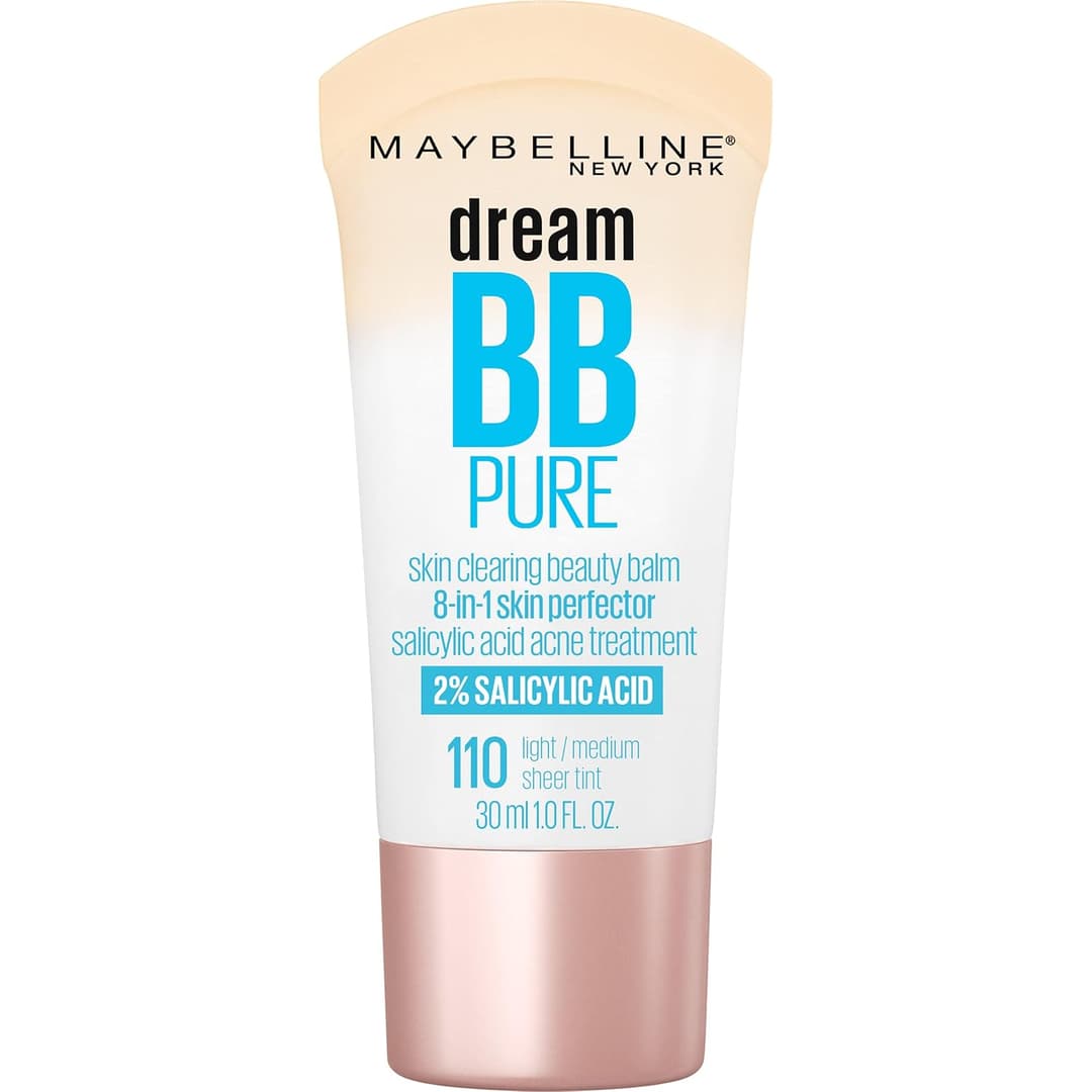 Maybelline Dream Pure Skin Clearing BB Cream, 8-in-1 Skin Perfecting Beauty Balm With 2% Salicylic Acid- Sheer Tint Coverage-Oil-Free- Light/Medium-1 Count 2