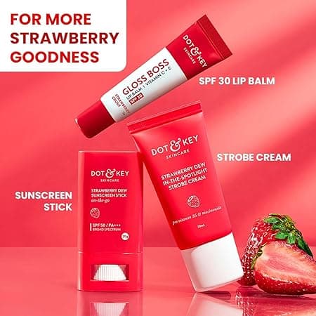 Dot & Key Strawberry Dew Cleansing Balm | For Clean, Smooth & Dewy Skin | Makeup Remover Balm |Non Greasy Makeup Cleanser Face Scrub | Cleanses Dirt, Makeup & Sunscreen | For All Skin Types | 70ml 5