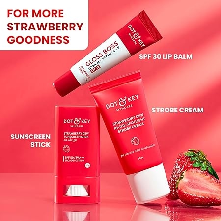 Dot & Key Strawberry Dew Cleansing Balm | For Clean, Smooth & Dewy Skin | Makeup Remover Balm |Non Greasy Makeup Cleanser Face Scrub | Cleanses Dirt, Makeup & Sunscreen | For All Skin Types | 70ml 6