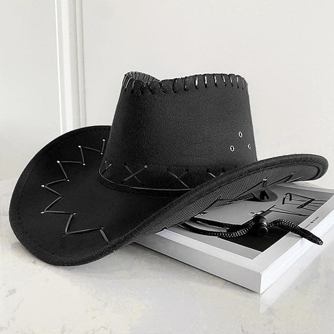 suede Western cowboy hats For unisex 3
