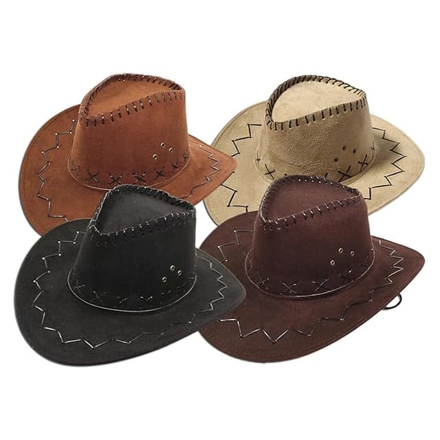 suede Western cowboy hats For unisex