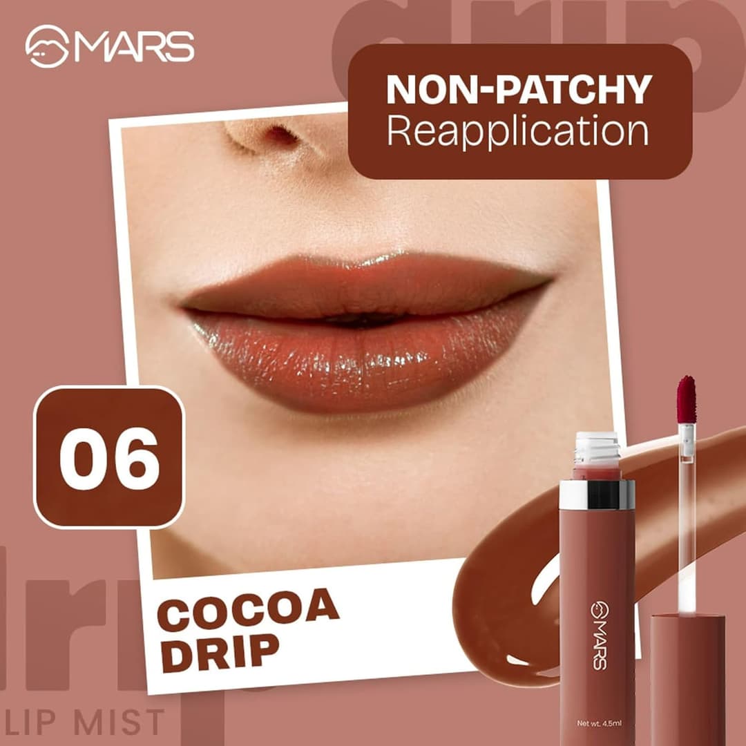 MARS Lip Mist for Women | Dual Function | Buildable Color | Glossy Finish | Long-Lasting | Hydration | Light-Weight Formula | Non-Patchy Reapplication 1
