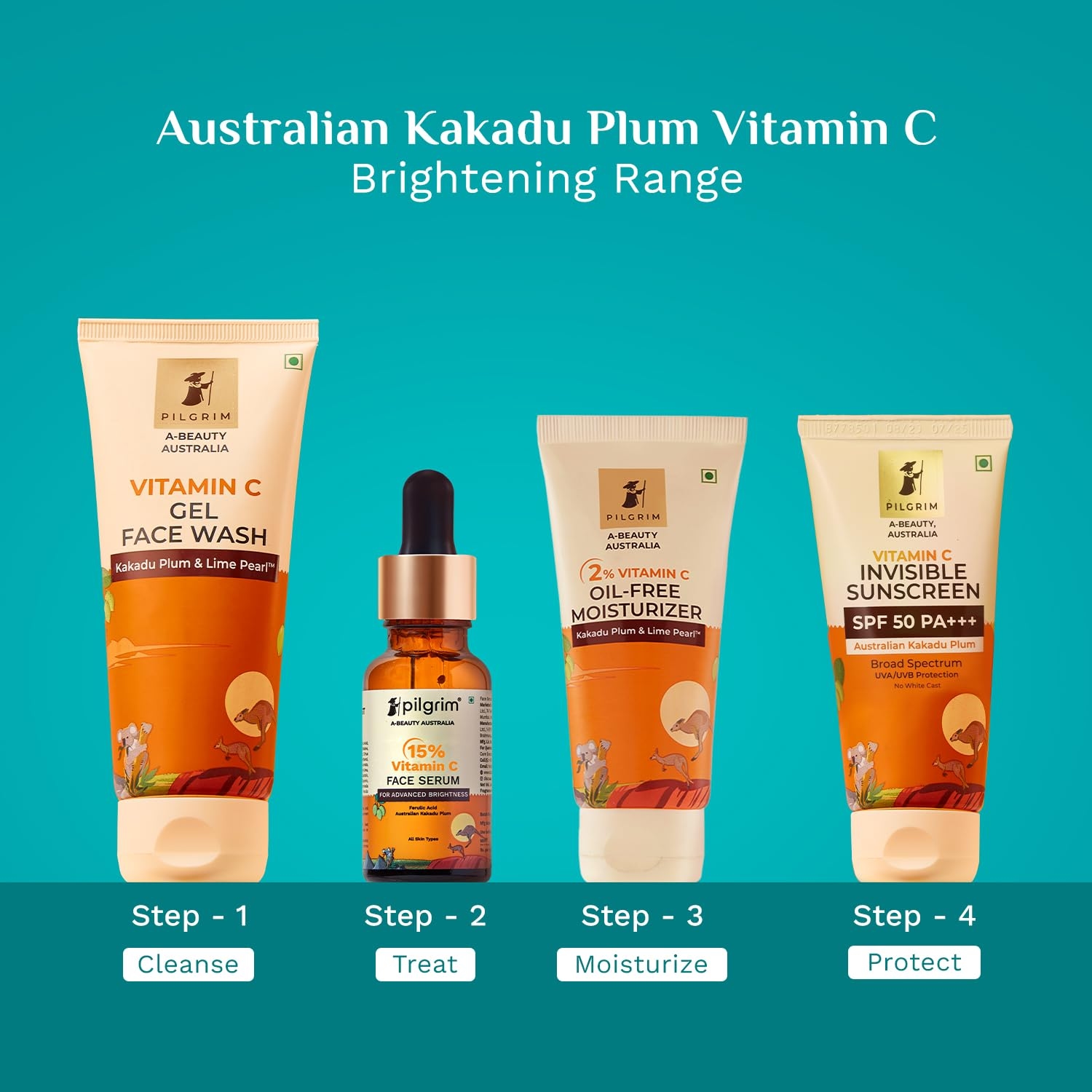 Pilgrim 15% Vitamin C Serum 20ml For Glowing Skin | Advanced Formulation With Ferulic Acid & Vitamin E |Reduces Dark Spots, Pigmentation |For All, Oily, Combination, Normal Skin |Men, Women 8