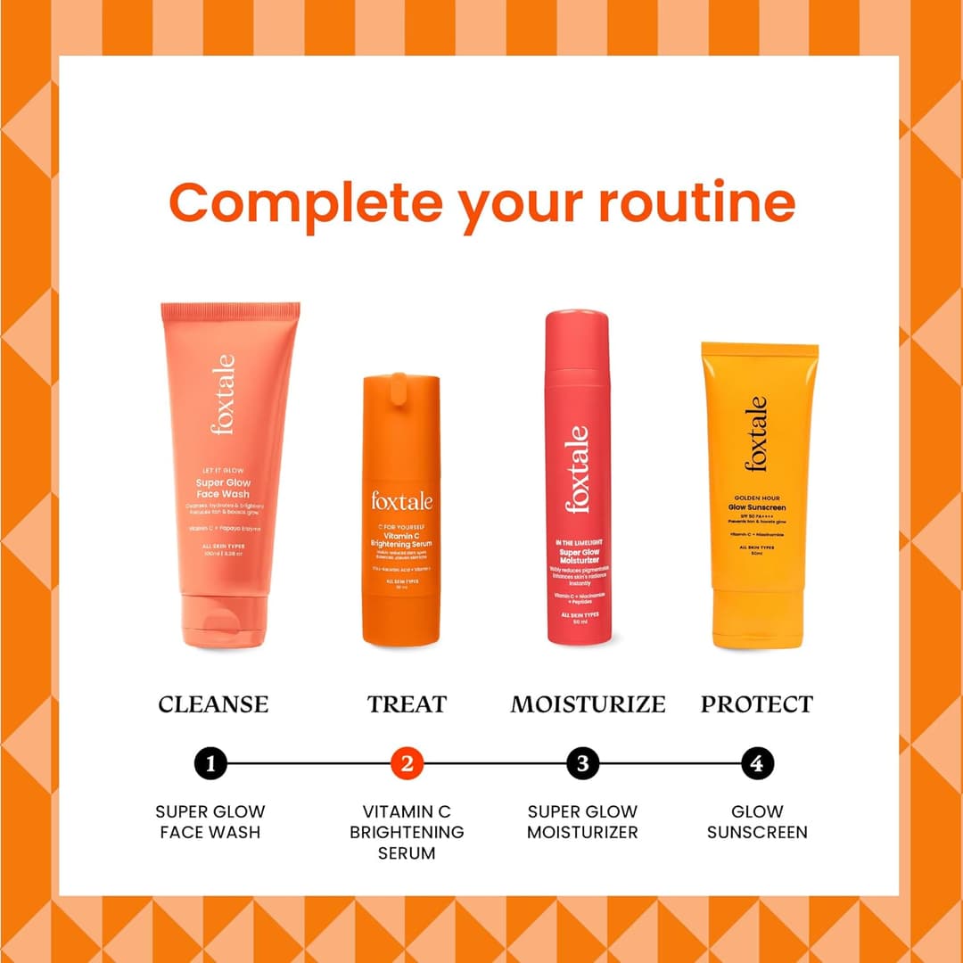 Foxtale Brightening Vitamin C Face Serum with L-Ascorbic Acid And Vitamin E For Glowing Skin (30ml) 6