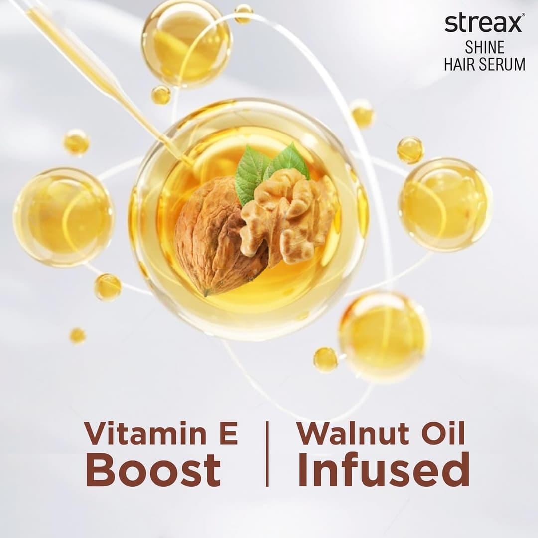 Streax Hair Shine Serum Vitalized with Walnut Oil 2