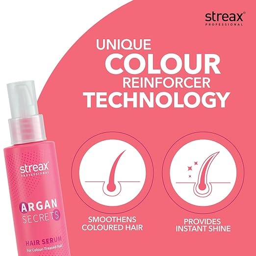 Streax Professional Argan Secrets Colour Protect Hair Serum for Women 3