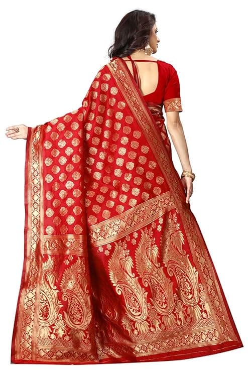Women's Banarasi Saree Pure Kanjivaram Silk Saree Soft new ladies 2023 Design Wear Pattu Sarees 2