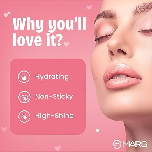 MARS Candylicious Sheer Lip Gloss for Women | Hydrating & High Shine | Lightweight | Non-Sticky | Enriched with Vitamin-E, Hyaluronic Acid & Avocado Ester (4.0ml) (09-MAGIC POP) 2