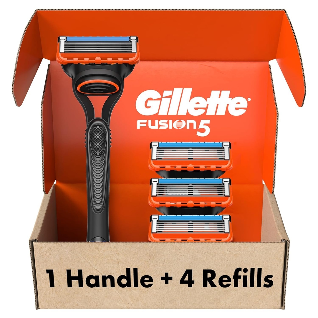 Gillette Fusion5 Men's Razor Blades - 4 Cartridge Refills 1