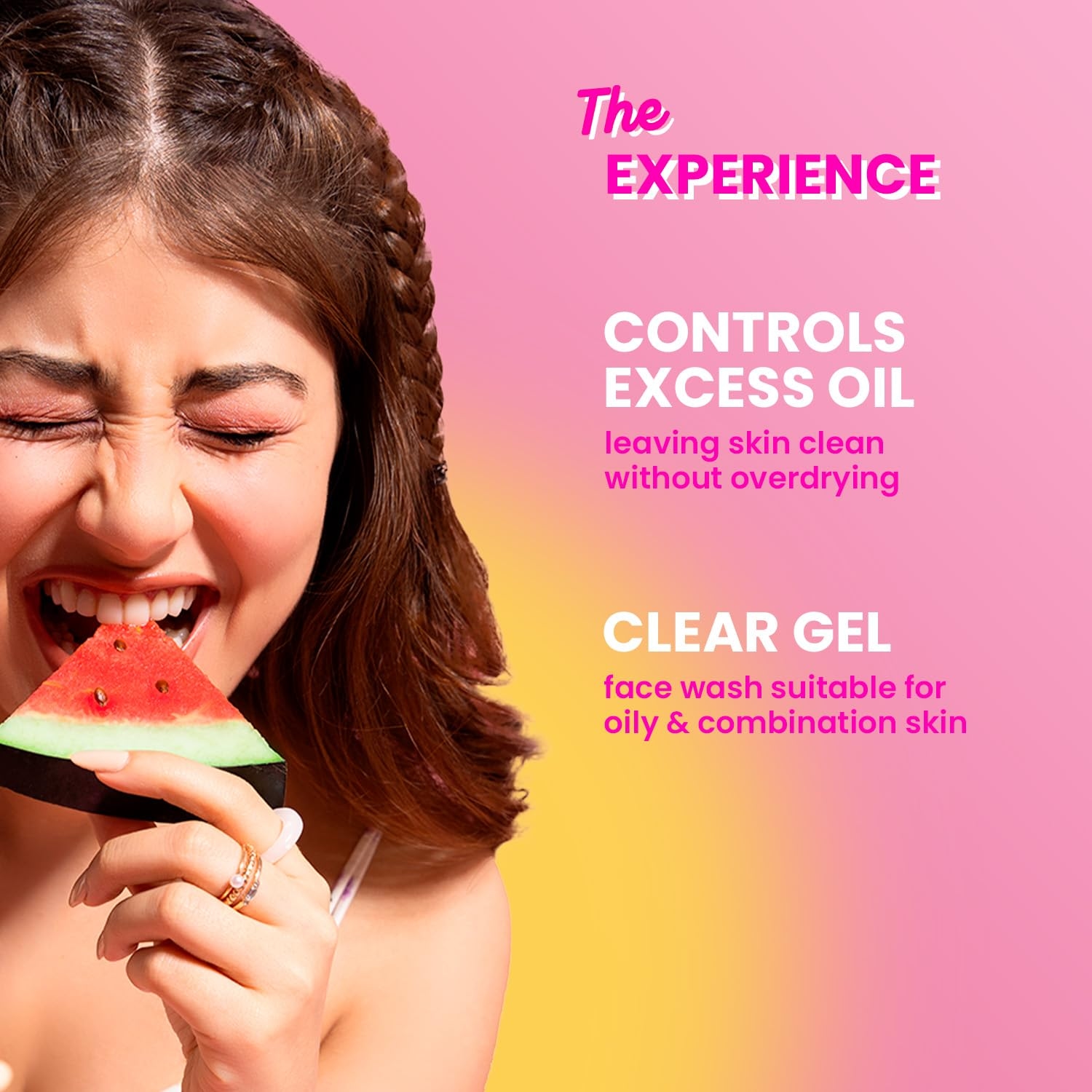 DOT & KEY Watermelon Super Glow Gel Face Wash With Vitamin C & Cucumber 100ml 2