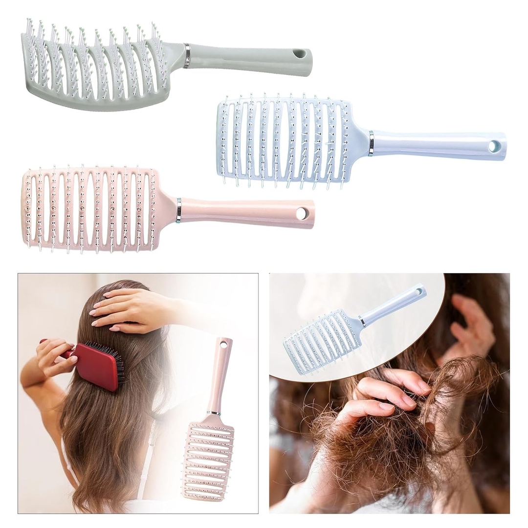 Hair Brush Scalp Massage Comb Hair Brush Bristle Women Wet Curly Detangle Hair Brush For Salon Hairdressing Styling Tools 1 Pcs 4