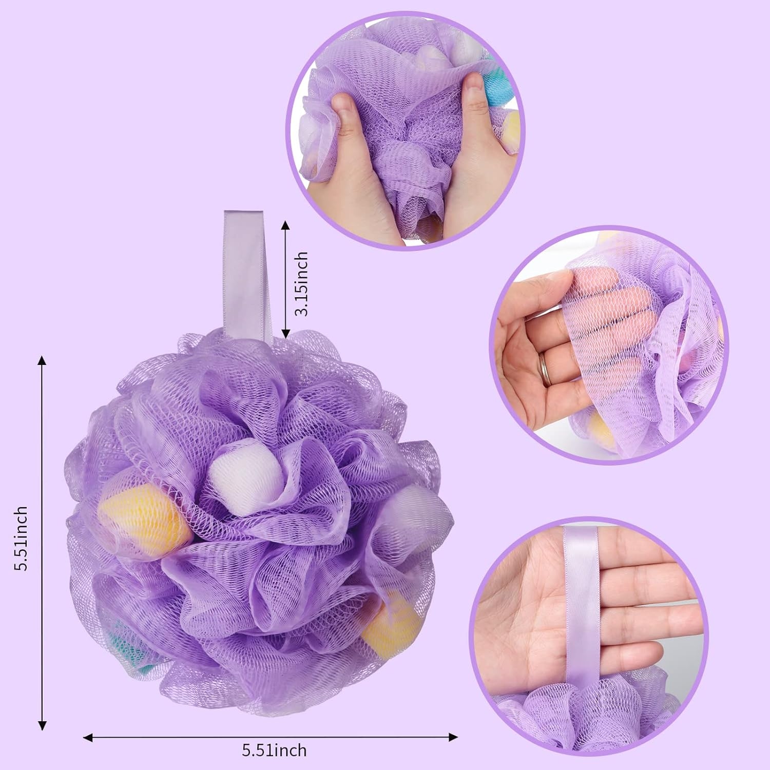 mesh bath loofah sponge 2