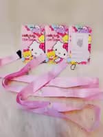 Kitty Cartoon Print Lanyard Key Chain ID Badge Holder Clip (KT-Kitty)1Pcs