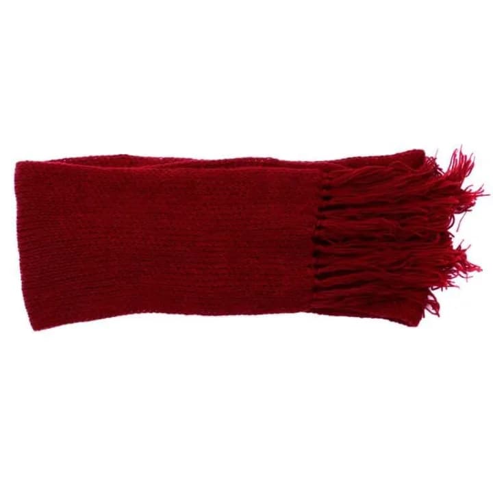 Maroon Plain Woolen Scarves For Men