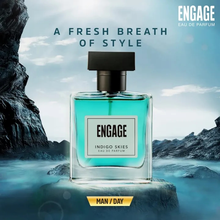 Engaage Perfume for Men - Indigo Skies (100ml) 5