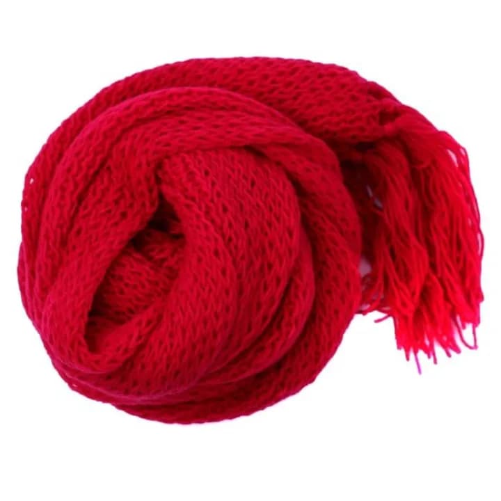 Dark Pink Plain Woolen Scarves For Men 1