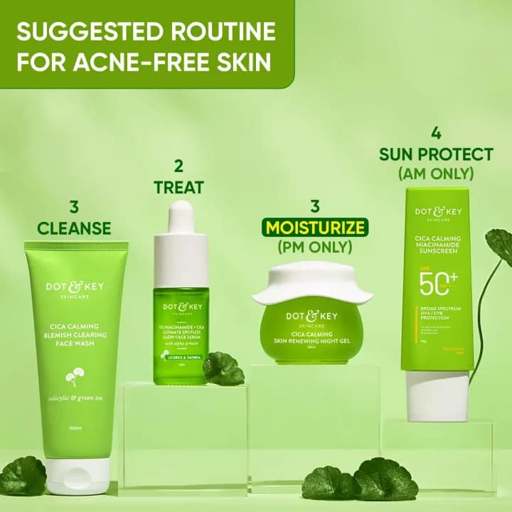Dot & Key CICA Calming Skin Renewing Night Gel with Niacinamide, Green Tea & Hyaluronic 60ml 1