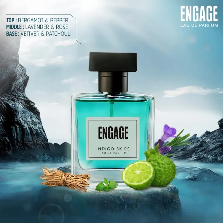 Engaage Perfume for Men - Indigo Skies (100ml) 3