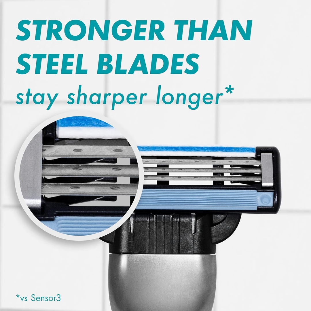 Gillette Mach 3 Men's Razor Blades - 4 Cartridge Refills 5