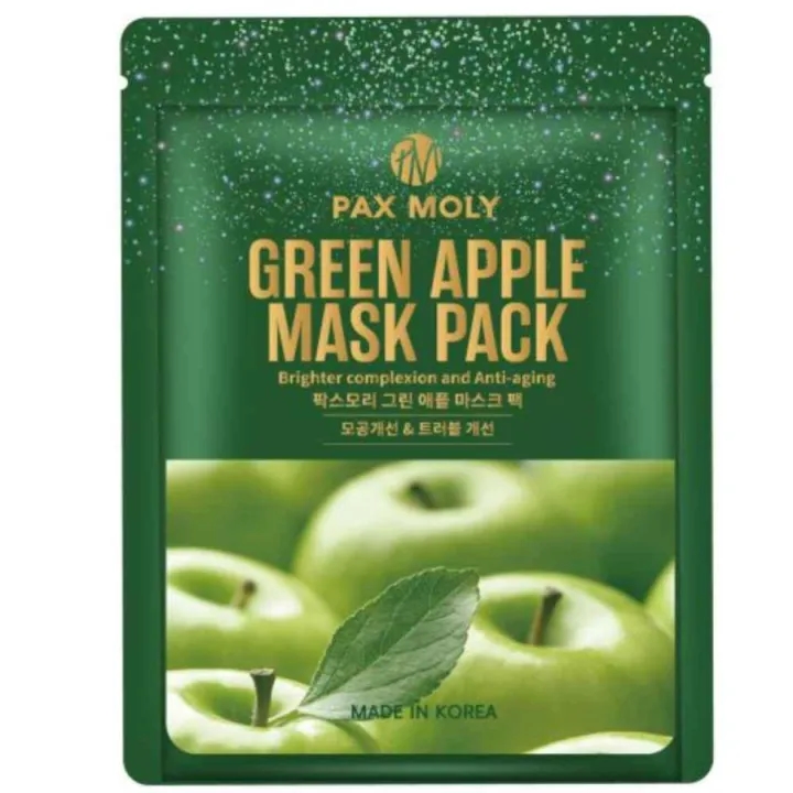 Pax Moly Green Apple Mask Pack | Made in Korea | Korean Skincare | Brighter complexion and Anti Aging | 25 ml | Pack of 1 - By Allure Cosmetics Ratings 1 1