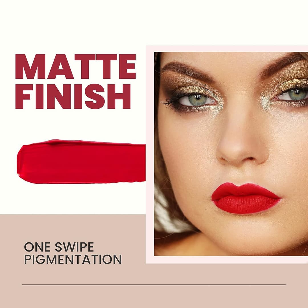 MARS Matte Super Stay Lipstick | Up to 12 Hours Long Lasting | Smudge Proof and Waterproof Lipstick for Women 2.6 gm 1
