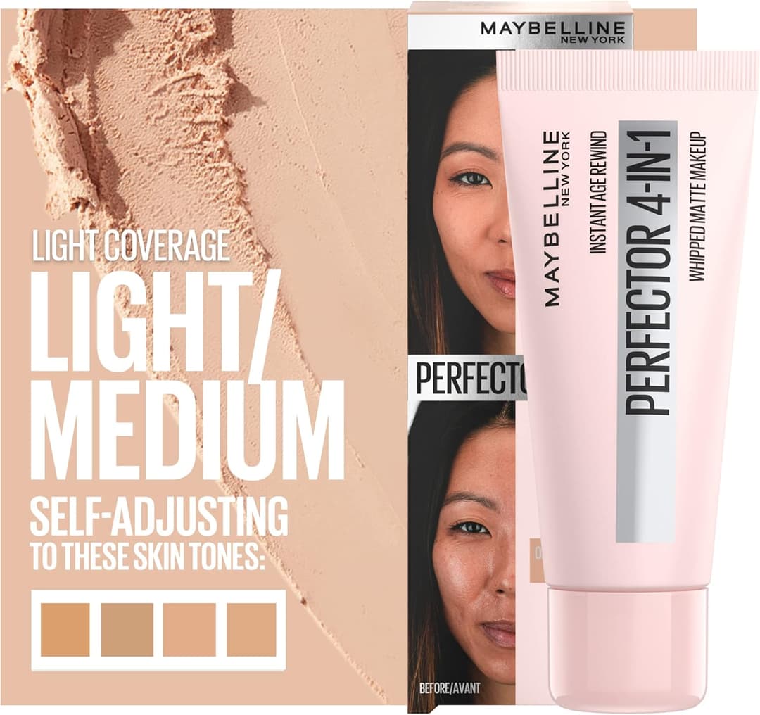 Maybelline New York Instant Age Rewind Instant Perfector 4-In-1 matte Makeup, Fair/Light 6
