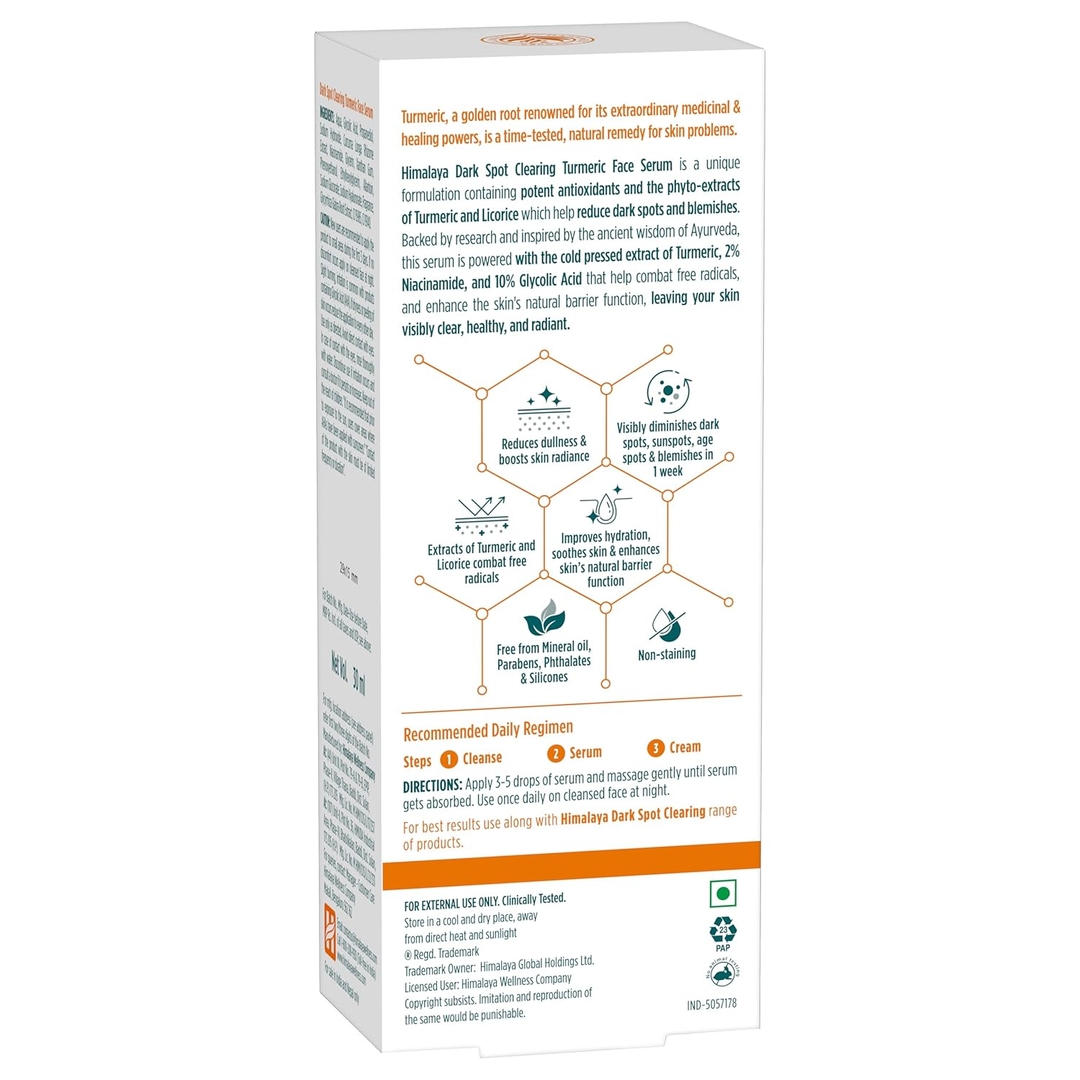 Himalaya Dark Spot Clearing Turmeric Face Serum (30ml) 3