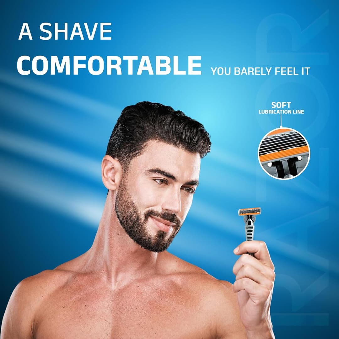 Wetell 6-Blade Disposable Razor for Men with 10 Extra Cartridges Refill Pack 5